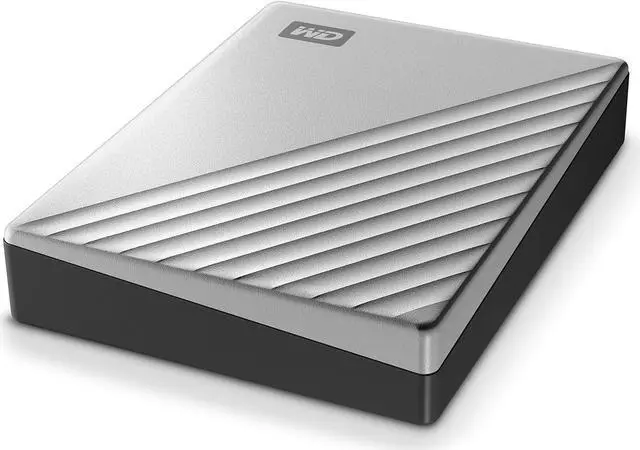 Alt view image 3 of 5 - Western Digital 4TB My Passport Ultra for Mac Silver Portable External Hard Drive HDD, USB-C and USB 3.1 Compatible - WDBPMV0040BSL-WESN