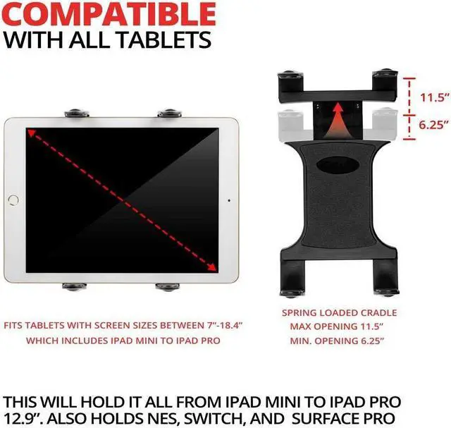 Alt view image 2 of 5 - Heavy Duty Tablet Truck Mount | Telescoping 20"-30" Seat Rail Mount | Works with Most Trucks and Vehicles with Accessible Floor Bolt
