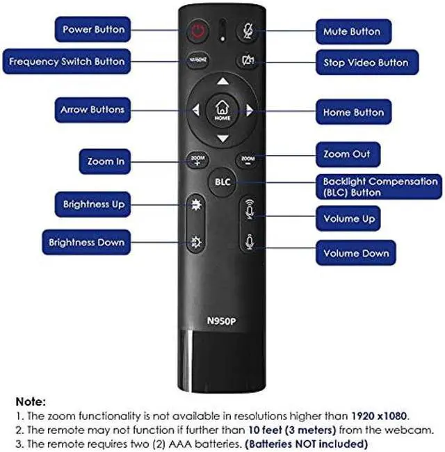 Alt view image 5 of 5 - NexiGo Zoom Certified, N950P 4K Zoomable Webcam with Remote Control, Sony_Starvis Sensor, 5X Digital Zoom, Pro Web Camera with Dual Stereo Mics, for Zoom Skype Teams Twitch