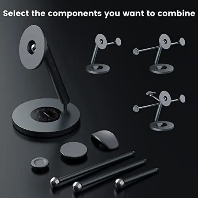 Alt view image 4 of 5 - Nillkin Magnetic iPad Stand for Desk, Multifunctional Magnetic Attachment for iPad, iPhone, Apple Watch and Headphones, Design for The Multi-Screen Collaboration, Adjustable for Work, Study and Play