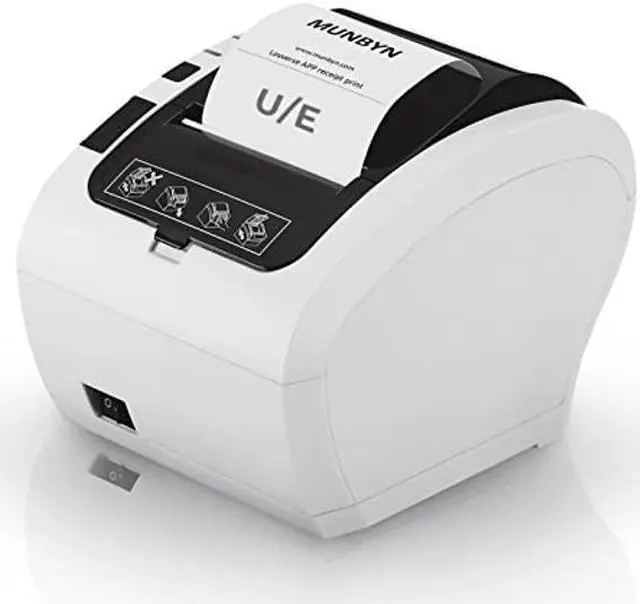Main image of MUNBYN Receipt Printer, Thermal Receipt Printer Works with Windows Mac Chromebook Linux Cash Drawer, USB/Ethernet Port 80mm Printer for POS, High-Speed Auto-Cutter Wall Mount, ESC/POS, ITPP047