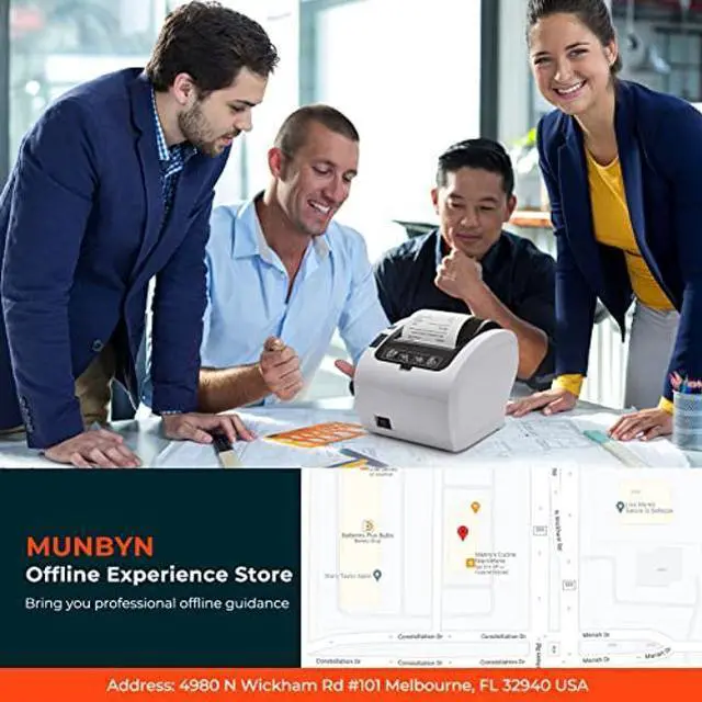 Alt view image 5 of 5 - MUNBYN Receipt Printer, Thermal Receipt Printer Works with Windows Mac Chromebook Linux Cash Drawer, USB/Ethernet Port 80mm Printer for POS, High-Speed Auto-Cutter Wall Mount, ESC/POS, ITPP047