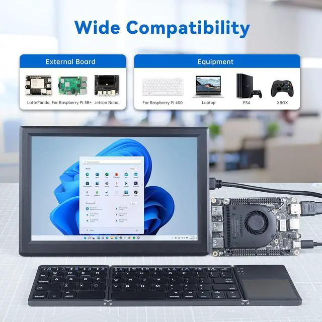 Alt view image 3 of 5 - SunFounder 10.1'' Screen for Raspberry Pi Display IPS Monitor 10.1 inch Portable Laptop Monitor Resolution 1280x800 with Rear Housing Cooling Fan (This is not a Touch Screen Monitor)