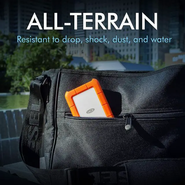 Alt view image 4 of 5 - LaCie Rugged Secure 2TB External Hard Drive Portable HDD - USB-C USB 3.0 Drop Shock Dust Rain Resistant Computer Desktop Workstation Laptop Hardware Encryption, 1 Month Adobe CC (STFR2000403)
