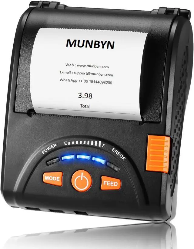 Alt view image 3 of 5 - MUNBYN 15.6" POS-Touch-Screen-Monitor, LED Multi-Touch Monitor, HDMI/VGA, POS Display Capacitive Screen True Flat Seamless and Bluetooth Receipt Printer, 58mm Mini Wireless POS Receipt Printer
