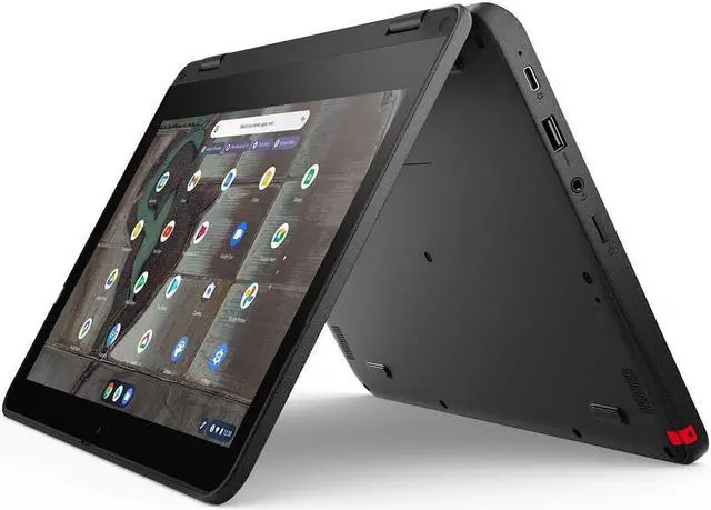 Alt view image 5 of 5 - Lenovo 500e Chromebook Gen 3 82JB003XUS 11.6" Touchscreen Convertible 2 in 1 Chromebook - HD - 1366 x 768 - Intel Celeron N4500 Dual-core (2 Core) 1.10 GHz - 4 GB Total RAM - 4 GB On-Board Memory -