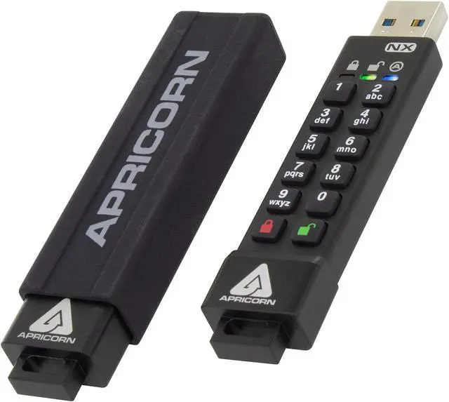 Alt view image 3 of 5 - Apricorn Aegis Secure Key 3 NX 64GB 256-bit Encrypted FIPS 140-2 Level 3 Validated Secure USB 3.0 Flash Drive, ASK3-NX-64GB, black