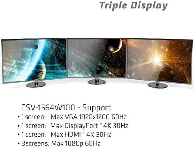 Alt view image 4 of 5 - Club 3D CSV-1564W100 USB Gen1 Type-C Triple Display DP1.2 Alt Mode Smart PD3.0 Charging Dock with 100 Watt Power Supply
