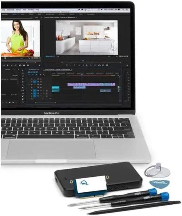 Alt view image 2 of 2 - OWC 480GB Aura Pro NT High-Performance NVMe SSD Upgrade Kit with Tools and 1TB Express USB 3.0, Compatible with 2016-2017 13-inch MacBook Pro Non-Touch Bar