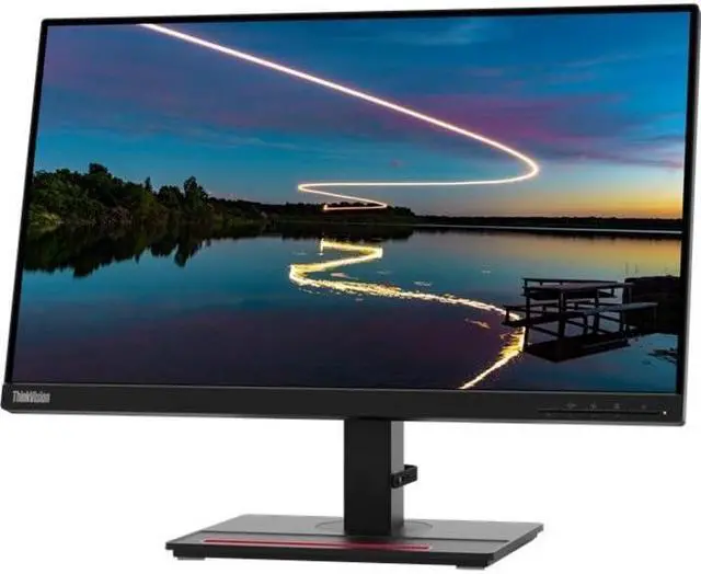 Alt view image 4 of 5 - Lenovo ThinkVision T24m-20 24" Class Webcam Full HD LCD Monitor - 16:9 - Raven Black
