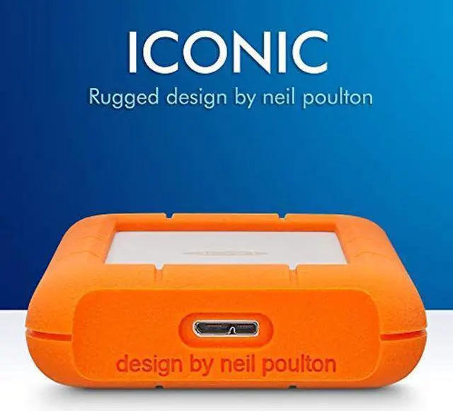 Alt view image 3 of 5 - LaCie Rugged Mini 4TB External Hard Drive Portable HDD - USB 3.0 Compatible, Drop/Shock/Dust/Rain Resistant Shuttle Drive for Mac and PC