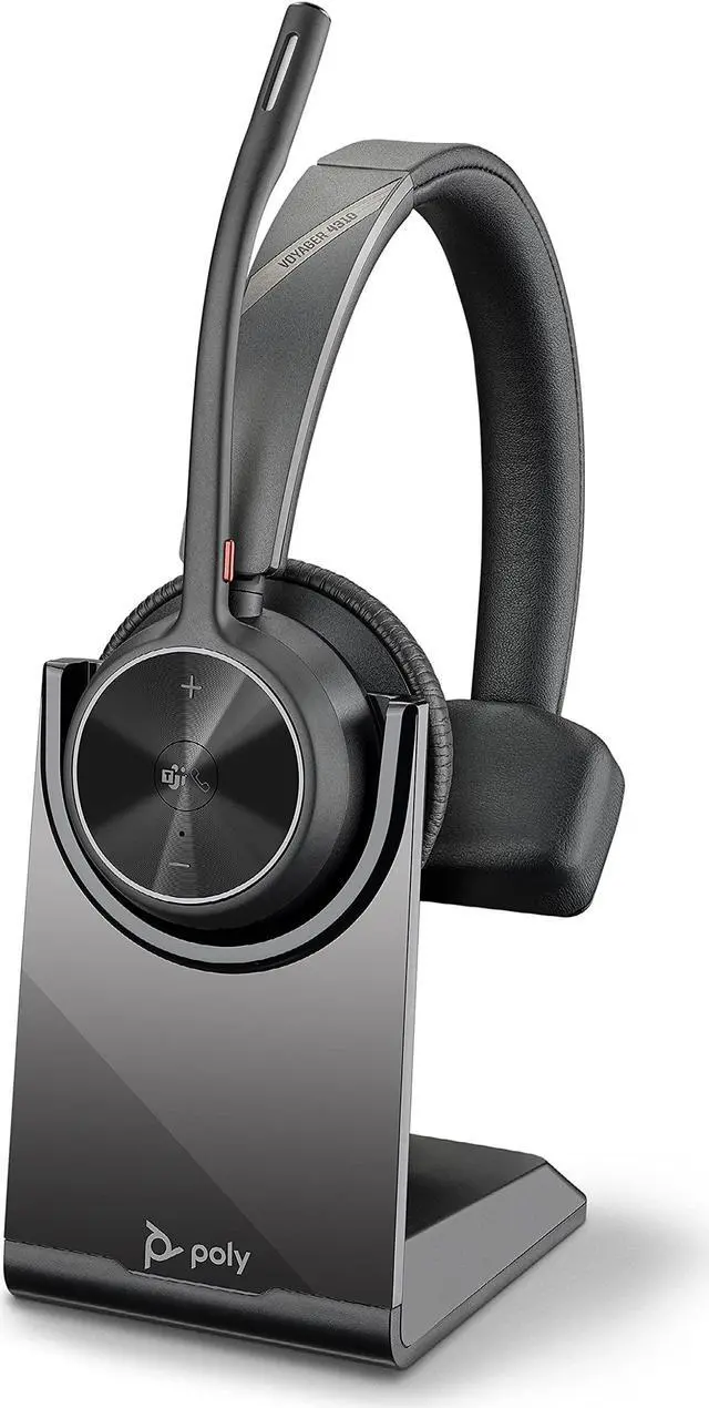 Main image of Poly - Voyager 4310 UC Wireless Headset + Charge Stand (Plantronics) - Single-Ear Headset- Connect to PC/Mac via USB-C Bluetooth Adapter, Cell Phone via Bluetooth-Works w/Teams (Certified), Zoom&More