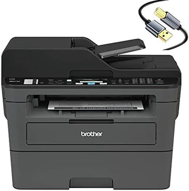 Main image of Brother MFC-L2710D All-in-One Wireless Monochrome Laser Printer for Home Office - Print Copy Scan Fax, Auto Duplex Printing, 32 ppm, 50-Sheet ADF,  Alexa, AirPrint, Tillsiy USB Printer Cable