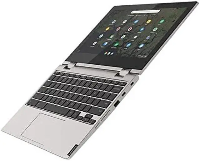 Alt view image 4 of 5 - Lenovo C340 11 Convertible 2-in-1 Chromebook, Intel Celeron N4000, 4 GB RAM, 32GB eMMC, 11.6-inch HD Touch Screen Display, Chrome OS, 802.11ac, Bluetooth, Platinum Grey, W/Silmarils Accessories