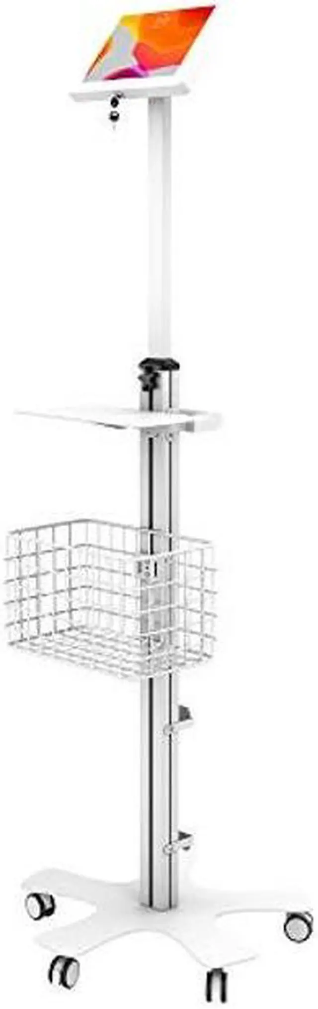 Main image of Premium Medical Mobile Tablet Stand - CTA Height Adjustable Mobile Tablet Stand W/Accessories for Healthcare - W/Laptop Tray - iPad Mini 1/2/3/4/5, Samsung tab A 8'' 2019 & Lenovo tab E8 (PAD-MFSPS)