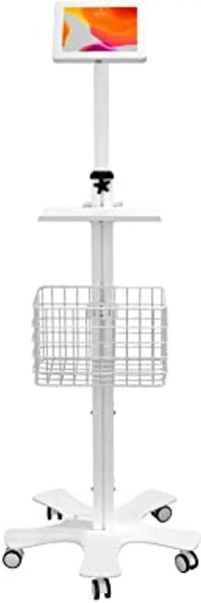 Alt view image 3 of 5 - Premium Medical Mobile Tablet Stand - CTA Height Adjustable Mobile Tablet Stand W/Accessories for Healthcare - W/Laptop Tray - iPad Mini 1/2/3/4/5, Samsung tab A 8'' 2019 & Lenovo tab E8 (PAD-MFSPS)