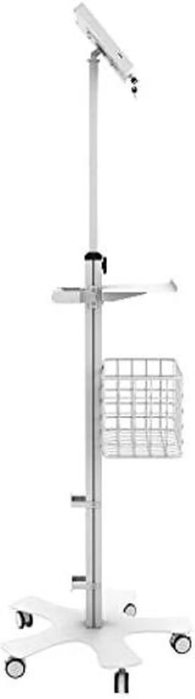 Alt view image 4 of 5 - Premium Medical Mobile Tablet Stand - CTA Height Adjustable Mobile Tablet Stand W/Accessories for Healthcare - W/Laptop Tray - iPad Mini 1/2/3/4/5, Samsung tab A 8'' 2019 & Lenovo tab E8 (PAD-MFSPS)