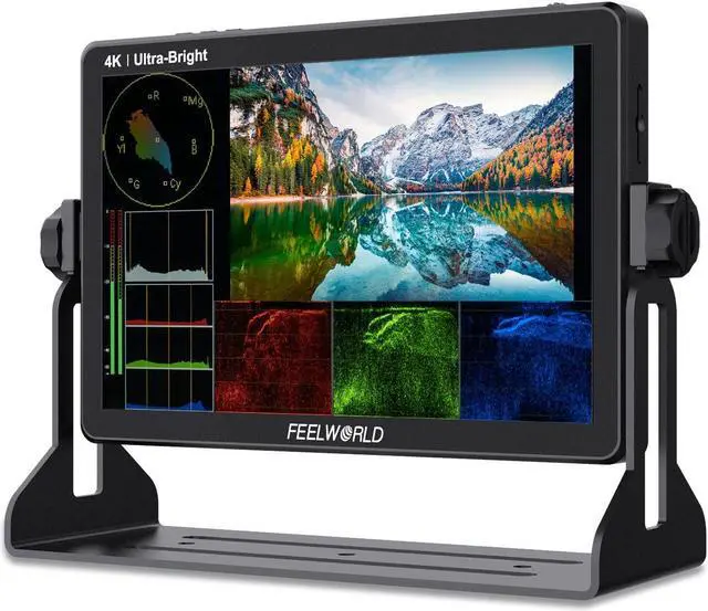 Main image of FEELWORLD LUT11S 10.1 Inch 2000nit Ultra Bright Camera Field DSLR Monitor with Touchscreen Waveform LUT F970 Install and Power Kit HDMI SDI Input Output