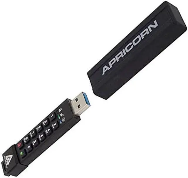 Alt view image 2 of 5 - Apricorn 64GB Aegis Secure Key 3Z 256-bit AES XTS Hardware Encrypted FIPS 140-2 Level 3 Validated Secure USB 3.0 Flash Drive (ASK3Z-64GB),Black