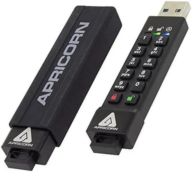 Alt view image 3 of 5 - Apricorn 64GB Aegis Secure Key 3Z 256-bit AES XTS Hardware Encrypted FIPS 140-2 Level 3 Validated Secure USB 3.0 Flash Drive (ASK3Z-64GB),Black
