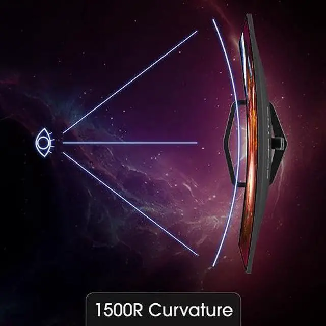 Alt view image 4 of 5 - Sceptre 27-inch Curved Gaming Monitor up to 240Hz DisplayPort HDMI 1ms 99% sRGB Build-in Speakers, R1500 Machine Black 2023 (C275B-FWT240)