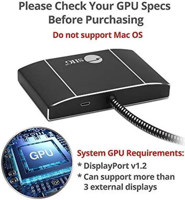 Alt view image 3 of 5 - SIIG 3 Port DisplayPort to DisplayPort MST Hub 4k UHD - 1x3 DP to DP Muti Monitor Splitter - Multi-Stream Transport (MST) Technology - Ultra HD up to 3840x2160 @ 30Hz (4K)