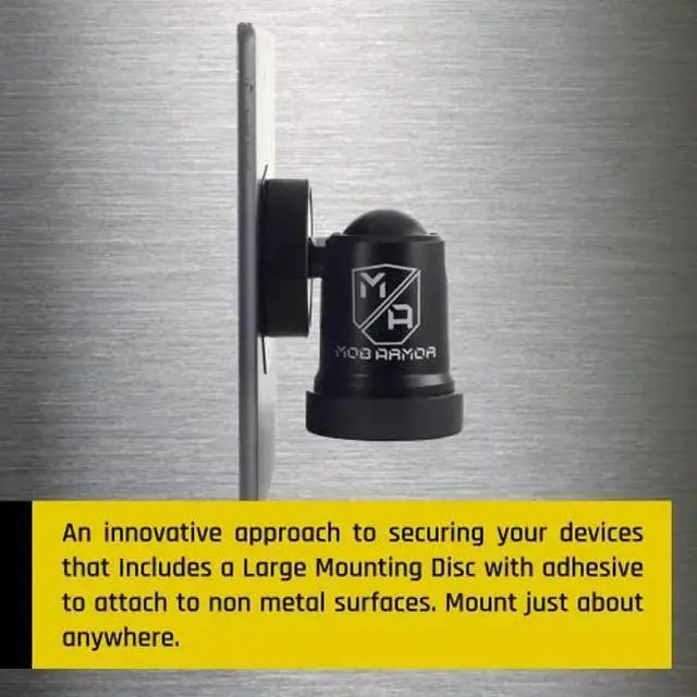 Alt view image 3 of 4 - Mob Armor Tabnetic Maxx - Universal Magnetic Tablet Mount for Trucks, Cars, RVs, Heavy Equipment, Adhesive Mounting, Tablet Compatible, Magnetic Phone Mount, Console Accessories