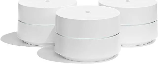 Main image of Google WiFi system, 3-Pack - Router Replacement for Whole Home Coverage (NLS-1304-25),White