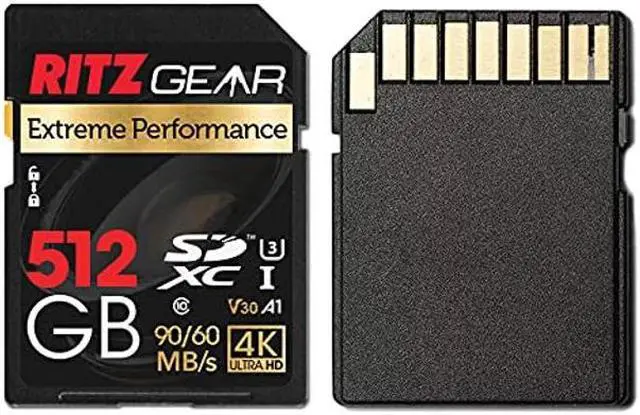 Alt view image 3 of 5 - RITZ GEAR Extreme Performance High Speed UHS-I SDXC 512GB 90/60 MB/S U3 A1 C10 V30 Memory Card (5 Units) Designed for SD Devices That can Capture Full HD, 3D, and 4K Video as Well as raw Photography