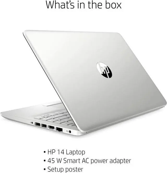 Alt view image 5 of 5 - HP 14" FHD Laptop, AMD Ryzen 3-3250U, 8GB RAM 1TB HDD + 512GB SSD, Ethernet, USB-A&C, Webcam, WiFi, Bluetooth, HDMI, Fast Charge Silver, Windows 11, ABYS Mouse Pad