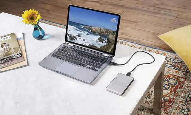 Alt view image 5 of 5 - Seagate Backup Plus Slim 2TB External Hard Drive Portable HDD - Silver USB 3.0 For PC Laptop And Mac, 1 year Mylio Create, 2 Months Adobe CC Photography (STHN2000401)