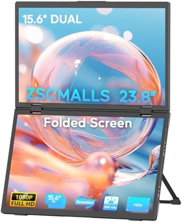 Folding Monitor Dual stacked Screen Fold Portable