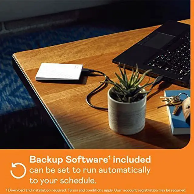 Alt view image 3 of 5 - Western Digital 5TB My Passport Portable External Hard Drive with password protection and auto backup software, White - Western DigitalBPKJ0050BWT-WESN