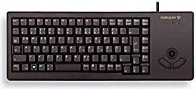 Main image of CHERRY G84 UltraSlim Keyboard w/Integrated Trackball, Black (G84-5400LUMEU-2)