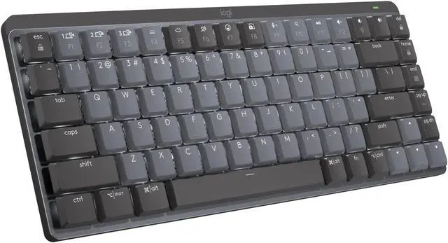 Main image of Logitech MX Mechanical Mini Wireless Illuminated Keyboard, Tactile Quiet Switches, Backlit, Bluetooth, USB-C, macOS, Windows, Linux, iOS, Android, Metal - With Free Adobe Creative Cloud Subscription