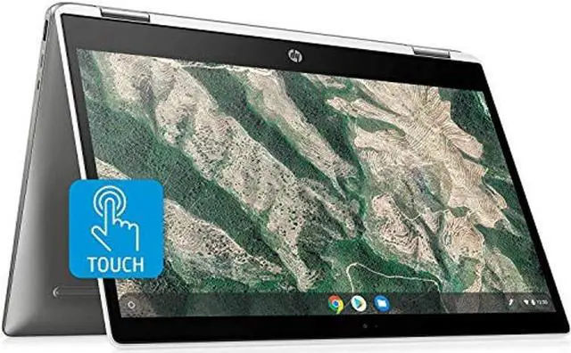 Main image of HP 2022 Chromebook X360 2-in-1 14" FHD Touchscreen Laptop, Intel Core i3-10110U Processor, 8GB RAM, 64GB eMMC, Backlit Keyboard, Wi-Fi 6, Webcam, Chrome OS, Mineral Silver, 2-Week IFT Support