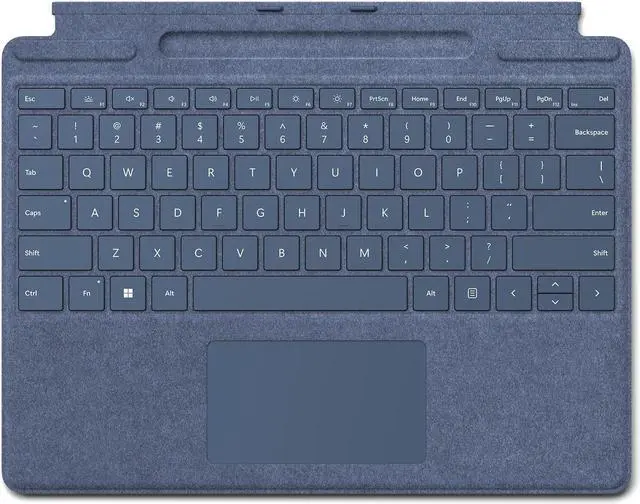 Main image of Microsoft Surface Pro Signature Keyboard, Backlit Keys and Large Trackpad, Durable and Smooth Alcantara Material, Sapphire Colour, 10.01 x 12.53 x 0.7 inches