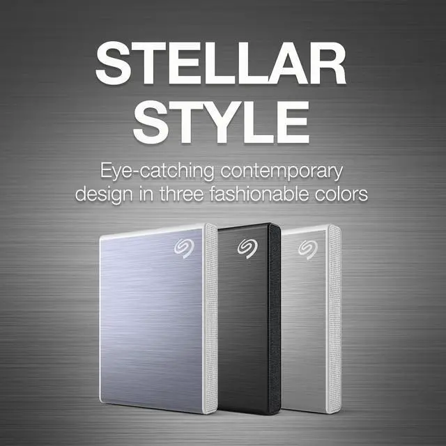Alt view image 4 of 5 - Seagate One Touch SSD, 1TB, External SSD, USB 3.0, Silver, 1 year MylioCreate, 4 mo Adobe Creative Cloud Photography (STKG1000401)
