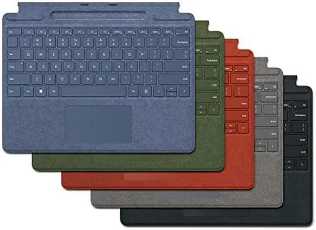 Alt view image 2 of 5 - Microsoft Surface Pro Signature Keyboard, Backlit Keys and Large Trackpad, Durable and Smooth Alcantara Material, Forest Colour