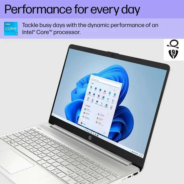 Alt view image 2 of 5 - HP 15.6" FHD Laptop, Intel 6-Cores i3-1215U Processor, 8GB RAM 256GB PCIe SSD, Fingerprint Reader, Bluetooth, WiFi, HDMI, Webcam, Windows 11 Home in S Mode, Silver