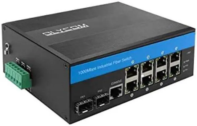 Alt view image 2 of 5 - Industrial Gigabit Ethernet L2 Managed Switch 8 X Gigabit Ports 2 X SFP Slots DIN-Rail Mount IP40 with Vlan Qos LACP STP/RSTP Management...