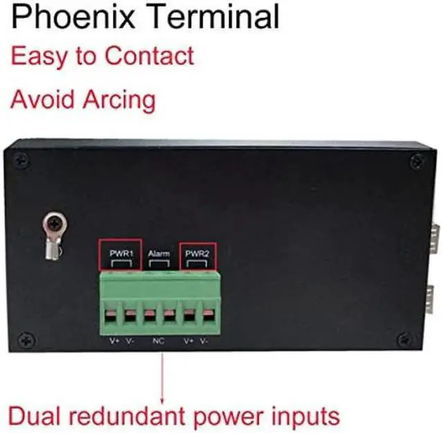 Alt view image 4 of 5 - Industrial Gigabit Ethernet L2 Managed Switch 8 X Gigabit Ports 2 X SFP Slots DIN-Rail Mount IP40 with Vlan Qos LACP STP/RSTP Management...