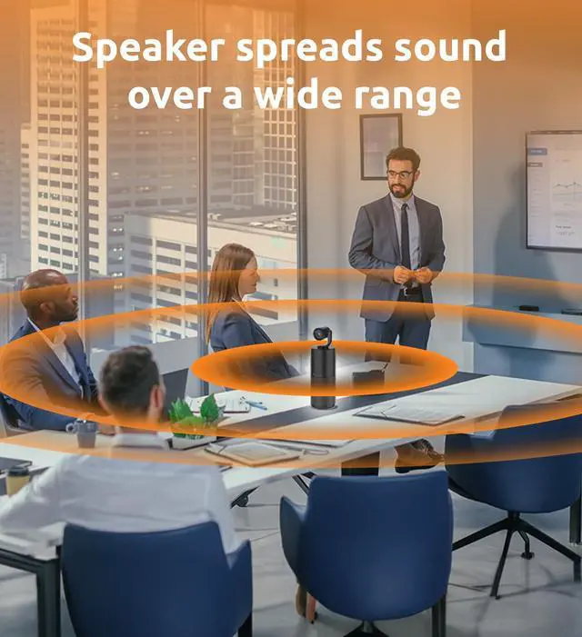 Alt view image 4 of 5 - TOUCAN Video Conference Camera with 4 Noise-Cancelling Mics, Speaker, Adjutable Camera, 1080p Detachable USB Webcam Plug and Play Works with Zoom, Microsoft Teams and More, for PC/Mac/Laptop