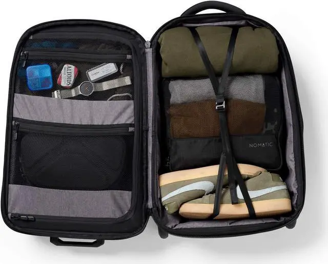 Alt view image 5 of 5 - NOMATIC Navigator Carry-On 37L w/ 8L Built-In Expansion | Anti-Theft Carry-On for Airplane Travel | Premium Hardshell Roller Luggage, 17" Laptop Compartment, Black