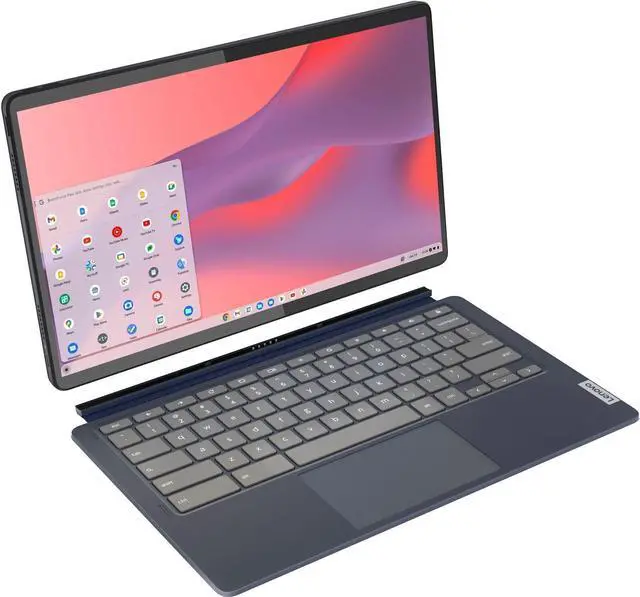 Alt view image 2 of 5 - Lenovo - Chromebook Duet 5-13.3" OLED Touch Screen Tablet - 8GB Memory - 128GB SSD - with Keyboard - Abyss Blue