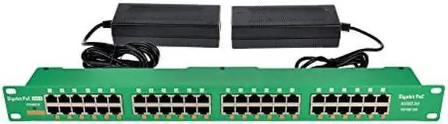Main image of PoE Texas 24 Multi Port IEEE 802.3at PoE+ Injector - Gigabit Data Active Power Over Ethernet for High Powered Devices, 30W PoE Injector for WiFi Access Point & More with 2X 56V 120W Power Supplies