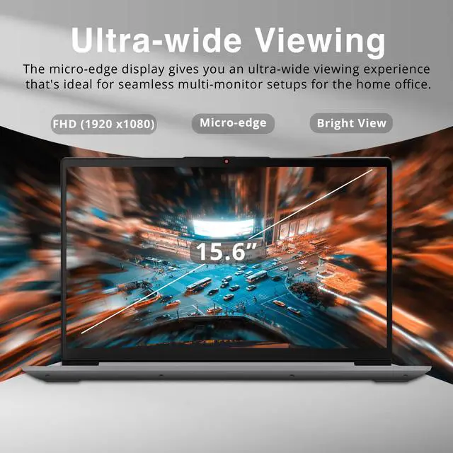 Alt view image 3 of 5 - Lenovo Ideapad 3i Business Laptop, 15.6" FHD Touch Display, Intel Core i3-1115G4, 16GB RAM, 512GB PCIe SSD, Intel UHD Graphics, Numeric Keypad, 720P HD Camera, WiFi 6, Windows 11, Grey, 32GB USB Card