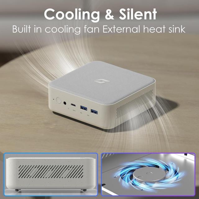Alt view image 5 of 5 - CyberGeek Mini Computers AMD Ryzen 7 5700u (8C/16T,up to 4.3 GHz), Mini Gaming PC 32GB DDR4 RAM 2TB PCIe SSD, Small PC Supports 4K@60Hz/Triple Display/WiFi/BT5.0/HDMI+DP+Type C/VESA Office/Home/School