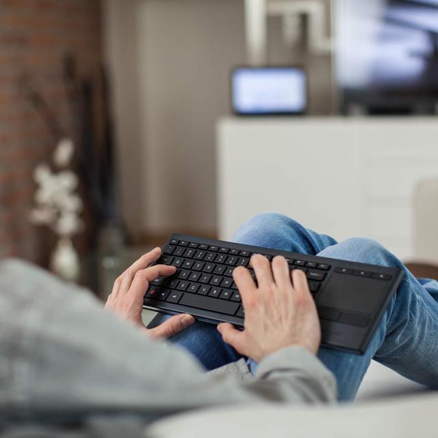 Alt view image 5 of 5 - Logitech K830 Illuminated Living-Room Keyboard with Built-in Touchpad - Easy-access Media Keys and Shortcut Keys for Windows or Android