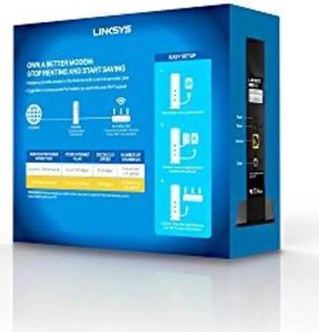 Alt view image 5 of 5 - Linksys CM3024 High Speed DOCSIS 3.0 24x8 Cable Modem, Certified for Comcast/Xfinity, Time Warner, Cox & Charter (Modem Only, No Wifi Functionality)